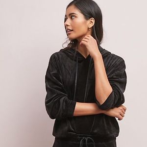 Sanctuary black velour hoodie